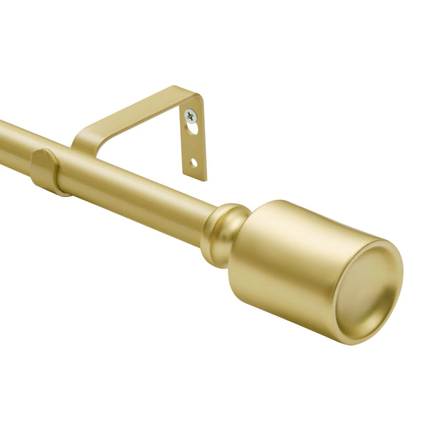 Utopia Alley D72Z/D72GD Wall Mounted 3/4 Inch Curtain Rod - Curtain Rods For Windows 28 to 48 Inch, Adjustable Drapery Rods, Curtain Rods, Bedroom & Living Room Decorative Curtain Rods, Tapestry Poles, Black & Gold