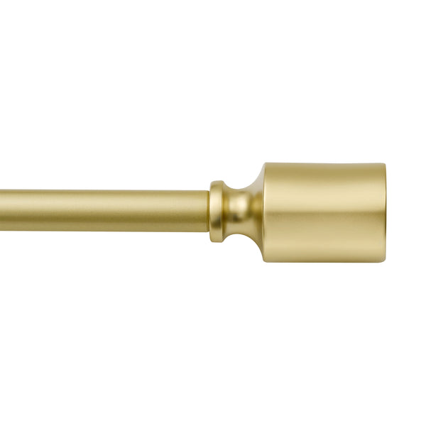 Utopia Alley D72Z/D72GD Wall Mounted 3/4 Inch Curtain Rod - Curtain Rods For Windows 28 to 48 Inch, Adjustable Drapery Rods, Curtain Rods, Bedroom & Living Room Decorative Curtain Rods, Tapestry Poles, Black & Gold