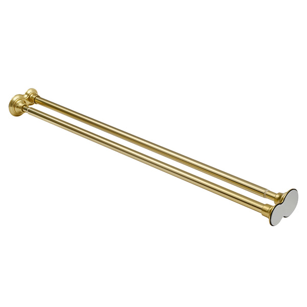 Utopia Alley DS1XX Adjustable 72-Inch Double Shower Curtain Tension Rods - Rust-Proof Aluminum with  Rubber End Cap, Easy Installation - Extendable, Ideal for Bathroom, Retractable, Wall-to-Wall - No Drilling