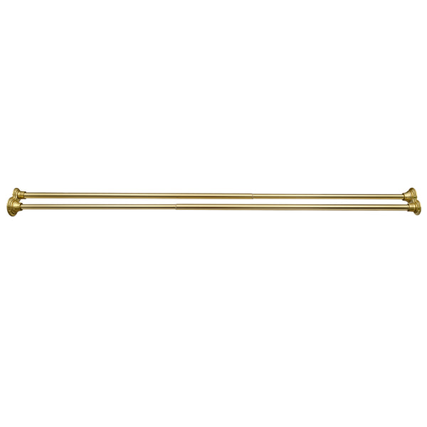 Utopia Alley DS1XX Adjustable 72-Inch Double Shower Curtain Tension Rods - Rust-Proof Aluminum with  Rubber End Cap, Easy Installation - Extendable, Ideal for Bathroom, Retractable, Wall-to-Wall - No Drilling