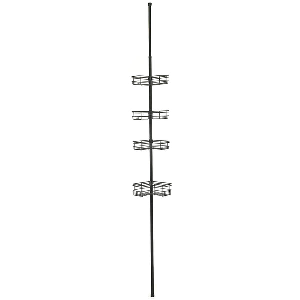 Utopia Alley PC6XX Rust-Resistant Shower Tension Pole Caddy, 4 Shelves