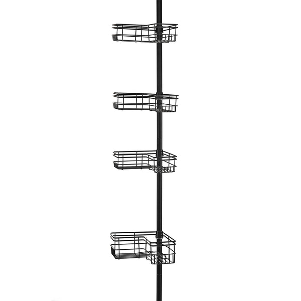 Utopia Alley PC6XX Rust-Resistant Shower Tension Pole Caddy, 4 Shelves