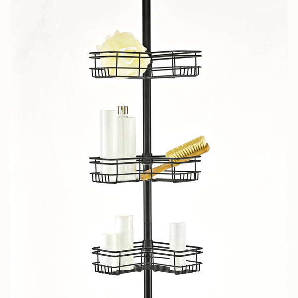Utopia Alley PC6XX Rust-Resistant Shower Tension Pole Caddy, 4 Shelves