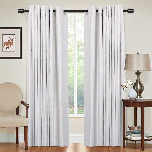Utopia Alley D72Z/D72GD Wall Mounted 3/4 Inch Curtain Rod - Curtain Rods For Windows 28 to 48 Inch, Adjustable Drapery Rods, Curtain Rods, Bedroom & Living Room Decorative Curtain Rods, Tapestry Poles, Black & Gold