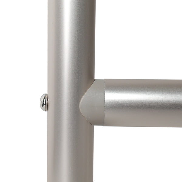 Utopia Alley DR9XX Rustproof Wall Mounted Aluminum D-shape Shower Curtain Rods With Ceiling Support for Freestanding Tubs, 60 Inch Large Size by 25 Inch, with White Shower curtain 180x70 inch
