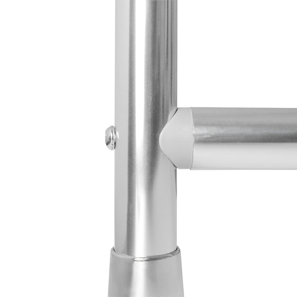 Utopia Alley DR9XX Rustproof Wall Mounted Aluminum D-shape Shower Curtain Rods With Ceiling Support for Freestanding Tubs, 60 Inch Large Size by 25 Inch, with White Shower curtain 180x70 inch