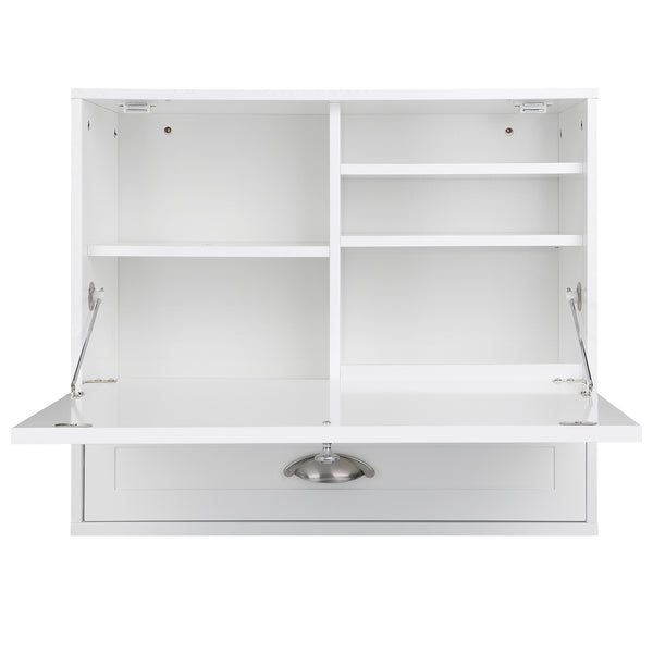 Utopia Alley FT73WW Space Saving Wall Mount Laptop Desk, White