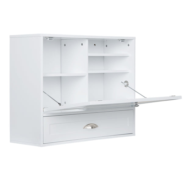 Utopia Alley FT73WW Space Saving Wall Mount Laptop Desk, White