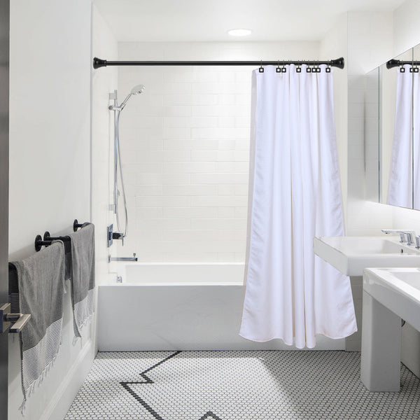 Utopia Alley HK22XX Shower Hooks - Double Shower Curtain Rings for Bathroom - Rust Resistant Shower Curtain Hooks for Shower Curtain or Liner - Shower Curtain Rings with Crystal Design - Set of 12