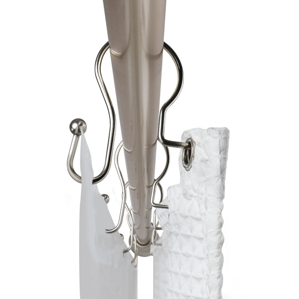 Utopia Alley HK22XX Shower Hooks - Double Shower Curtain Rings for Bathroom - Rust Resistant Shower Curtain Hooks for Shower Curtain or Liner - Shower Curtain Rings with Crystal Design - Set of 12