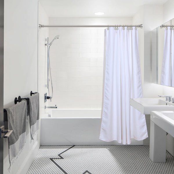 Utopia Alley HK22XX Shower Hooks - Double Shower Curtain Rings for Bathroom - Rust Resistant Shower Curtain Hooks for Shower Curtain or Liner - Shower Curtain Rings with Crystal Design - Set of 12