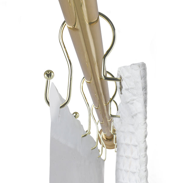 Utopia Alley HK22XX Shower Hooks - Double Shower Curtain Rings for Bathroom - Rust Resistant Shower Curtain Hooks for Shower Curtain or Liner - Shower Curtain Rings with Crystal Design - Set of 12