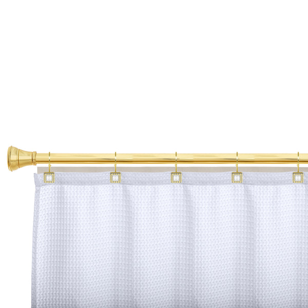 Utopia Alley HK22XX Shower Hooks - Double Shower Curtain Rings for Bathroom - Rust Resistant Shower Curtain Hooks for Shower Curtain or Liner - Shower Curtain Rings with Crystal Design - Set of 12