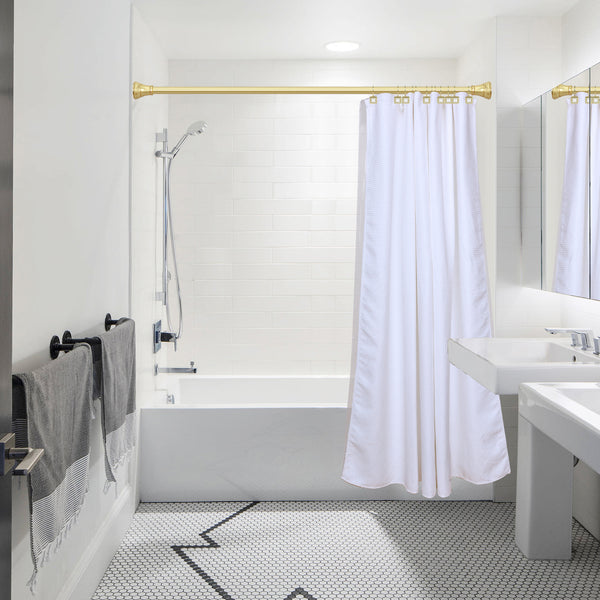 Utopia Alley HK22XX Shower Hooks - Double Shower Curtain Rings for Bathroom - Rust Resistant Shower Curtain Hooks for Shower Curtain or Liner - Shower Curtain Rings with Crystal Design - Set of 12