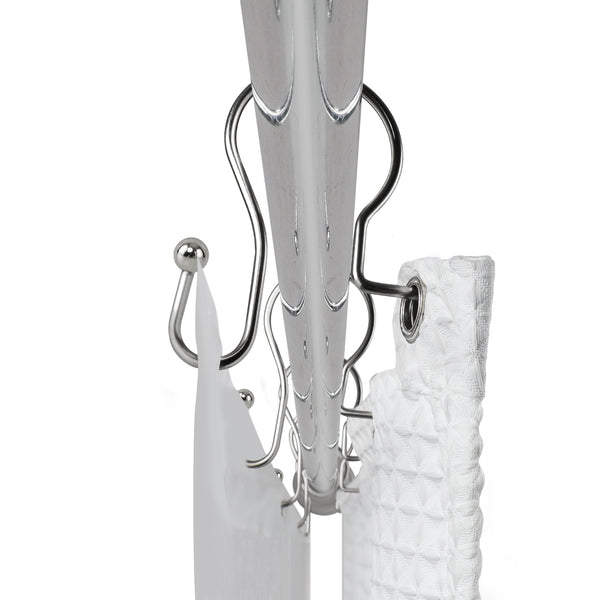 Utopia Alley HK22XX Shower Hooks - Double Shower Curtain Rings for Bathroom - Rust Resistant Shower Curtain Hooks for Shower Curtain or Liner - Shower Curtain Rings with Crystal Design - Set of 12