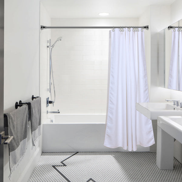 Utopia Alley HK22XX Shower Hooks - Double Shower Curtain Rings for Bathroom - Rust Resistant Shower Curtain Hooks for Shower Curtain or Liner - Shower Curtain Rings with Crystal Design - Set of 12