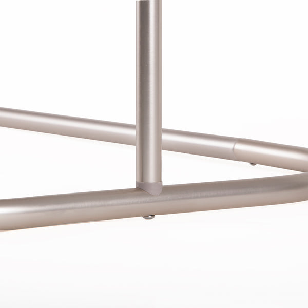 Utopia Alley HP10XX Rustproof Wall Mounted Aluminum Hoop Oval Shower Rod With Ceiling Support for Free Standing Clawfoot Tub, 54 Inch Extra Large Size by 26 Inch, with White Shower Curtain 180x70 inch
