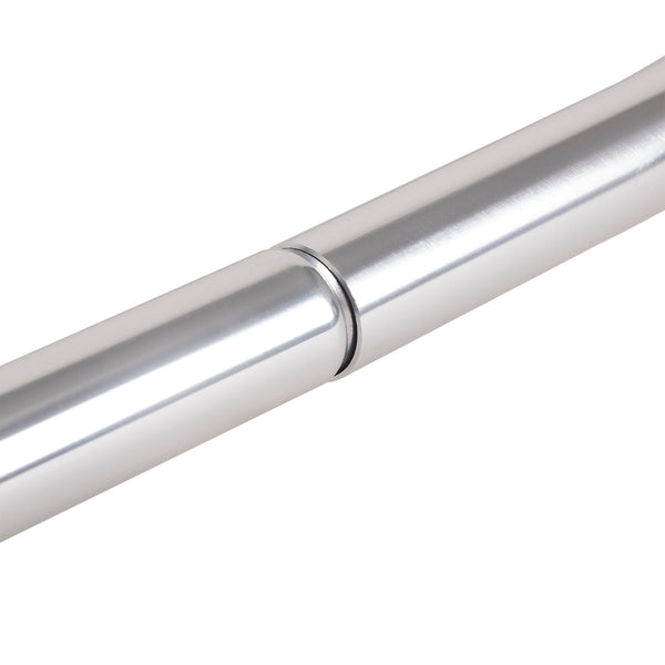 Utopia Alley HP10XX Rustproof Wall Mounted Aluminum Hoop Oval Shower Rod With Ceiling Support for Free Standing Clawfoot Tub, 54 Inch Extra Large Size by 26 Inch, with White Shower Curtain 180x70 inch