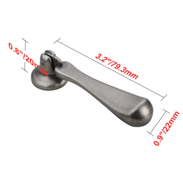 Utopia Alley HW271PLPT011 Danbury Cabinet Ring Pull Knob - Decorative Cabinet Drop Pull Knobs for Cabinets and Drawers - Vintage Cabinet Hardware with Hand Finished Pewter - Metal Drawer Pull Knobs 3.0"