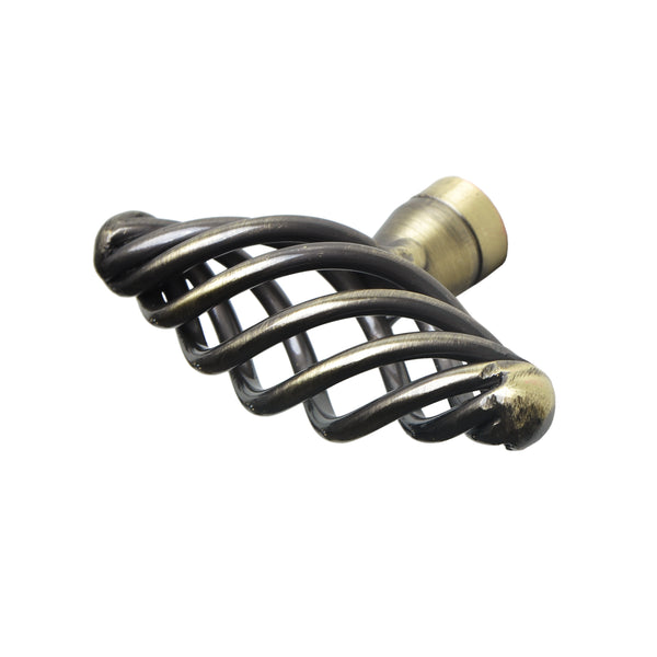 Utopia Alley HW325PLAB021 Aire Cabinet Ring Pull Knob - Decorative Cabinet Drop Pull Knobs for Cabinets and Drawers - Vintage Cabinet Hardware with Hand Finished Antique Brass - Metal Drawer Pull Knobs 2.4"