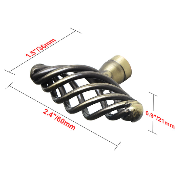 Utopia Alley HW325PLAB021 Aire Cabinet Ring Pull Knob - Decorative Cabinet Drop Pull Knobs for Cabinets and Drawers - Vintage Cabinet Hardware with Hand Finished Antique Brass - Metal Drawer Pull Knobs 2.4"