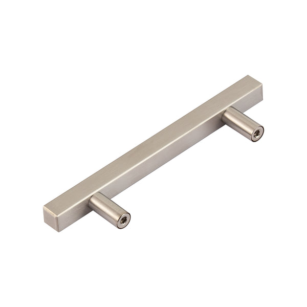 Utopia Alley HW435-438XX Oslo Pull Handle - Decorative Cabinet Drop Pull Handles for Cabinets and Drawers - Vintage Cabinet Hardware with Hand Finished Brushed Nickel / Matt Black - Metal Drawer Pull Handle, 3.75/5.0" center to center