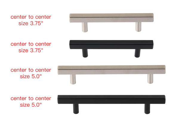 Utopia Alley HW435-438XX Oslo Pull Handle - Decorative Cabinet Drop Pull Handles for Cabinets and Drawers - Vintage Cabinet Hardware with Hand Finished Brushed Nickel / Matt Black - Metal Drawer Pull Handle, 3.75/5.0" center to center