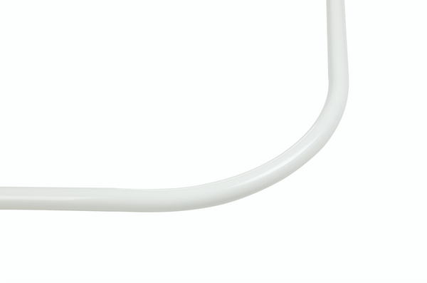 Utopia Alley LR1WW Wall Mounted 68x28in Rustproof L-Shaped Corner Shower Curtain Rod White