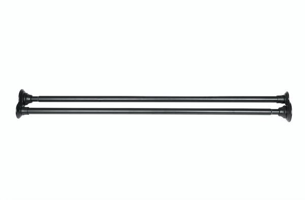 Utopia Alley DS1XX Adjustable 72-Inch Double Shower Curtain Tension Rods - Rust-Proof Aluminum with  Rubber End Cap, Easy Installation - Extendable, Ideal for Bathroom, Retractable, Wall-to-Wall - No Drilling