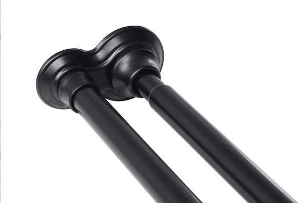 Utopia Alley DS1XX Adjustable 72-Inch Double Shower Curtain Tension Rods - Rust-Proof Aluminum with  Rubber End Cap, Easy Installation - Extendable, Ideal for Bathroom, Retractable, Wall-to-Wall - No Drilling