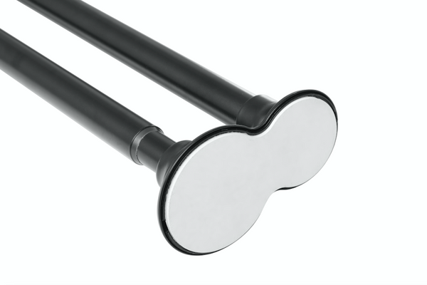 Utopia Alley DS1XX Adjustable 72-Inch Double Shower Curtain Tension Rods - Rust-Proof Aluminum with  Rubber End Cap, Easy Installation - Extendable, Ideal for Bathroom, Retractable, Wall-to-Wall - No Drilling