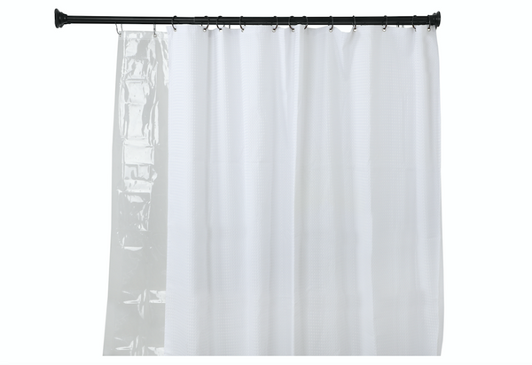 Utopia Alley DS1XX Adjustable 72-Inch Double Shower Curtain Tension Rods - Rust-Proof Aluminum with  Rubber End Cap, Easy Installation - Extendable, Ideal for Bathroom, Retractable, Wall-to-Wall - No Drilling