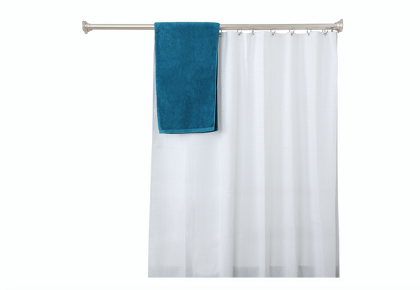 Utopia Alley DS1XX Adjustable 72-Inch Double Shower Curtain Tension Rods - Rust-Proof Aluminum with  Rubber End Cap, Easy Installation - Extendable, Ideal for Bathroom, Retractable, Wall-to-Wall - No Drilling