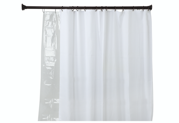 Utopia Alley DS1XX Adjustable 72-Inch Double Shower Curtain Tension Rods - Rust-Proof Aluminum with  Rubber End Cap, Easy Installation - Extendable, Ideal for Bathroom, Retractable, Wall-to-Wall - No Drilling