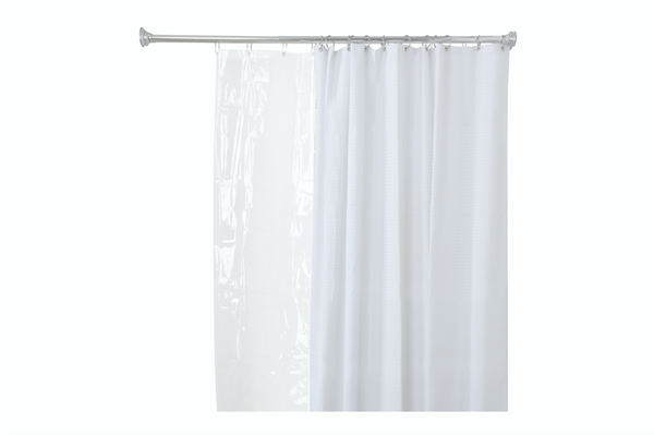 Utopia Alley DS1XX Adjustable 72-Inch Double Shower Curtain Tension Rods - Rust-Proof Aluminum with  Rubber End Cap, Easy Installation - Extendable, Ideal for Bathroom, Retractable, Wall-to-Wall - No Drilling