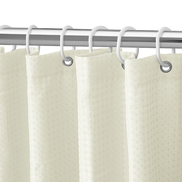 Utopia Alley BL7XX Waffle Weave Shower Curtain for Bathroom, 120 GSM Weighted Polyester Bath Curtain (71" W × 71" H)