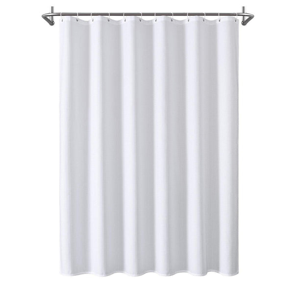 Utopia Alley BL7XX Waffle Weave Shower Curtain for Bathroom, 120 GSM Weighted Polyester Bath Curtain (71" W × 71" H)