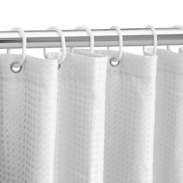 Utopia Alley BL7XX Waffle Weave Shower Curtain for Bathroom, 120 GSM Weighted Polyester Bath Curtain (71" W × 71" H)