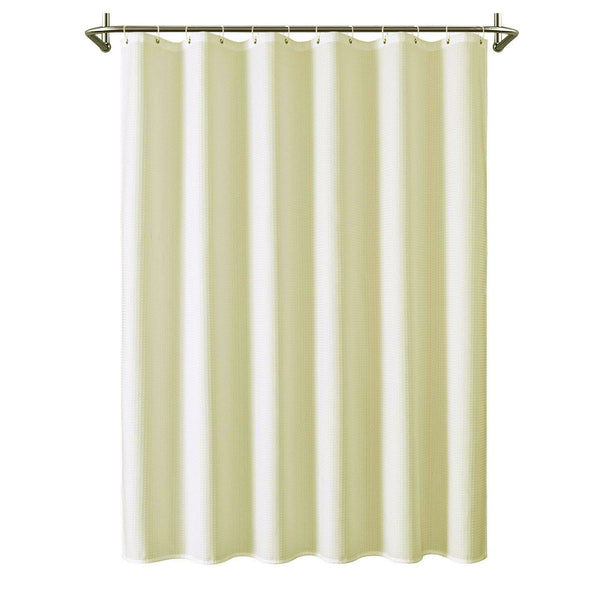 Utopia Alley BL8XX Waffle Weave Shower Curtain for Bathroom, 120 GSM Weighted Polyester Bath Curtain  (71" W × 79" H)