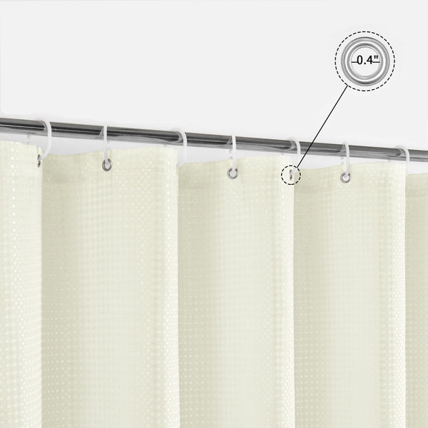 Utopia Alley BL8XX Waffle Weave Shower Curtain for Bathroom, 120 GSM Weighted Polyester Bath Curtain  (71" W × 79" H)