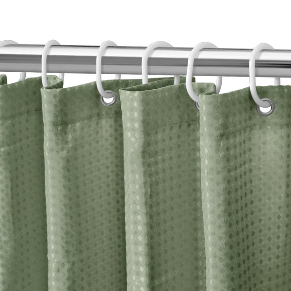 Utopia Alley BL8XX Waffle Weave Shower Curtain for Bathroom, 120 GSM Weighted Polyester Bath Curtain  (71" W × 79" H)