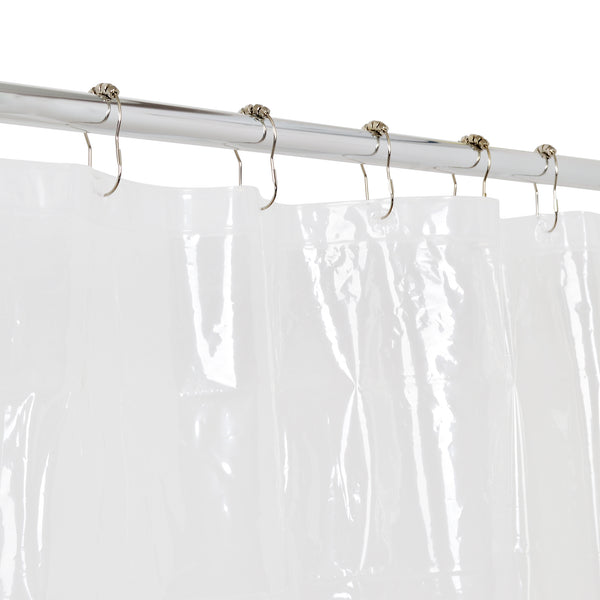 Utopia Alley BL9XX 3G 72x70inch Clear PEVA Shower Liner - Clear Shower Curtain Liner, PEVA Shower Curtains & Bathroom Curtain Liner, with Stainless Steel Double Shower Hooks