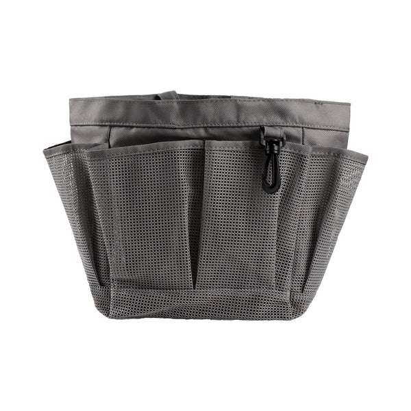 Utopia Alley CC9XX Mesh Portable Shower Caddy - Quick Dry Shower Tote Bag, Bathroom Organizer Bag with a Large Main Storage Area and 6 Large Pockets - Includes Shower Liner and Shower Hooks - Gray