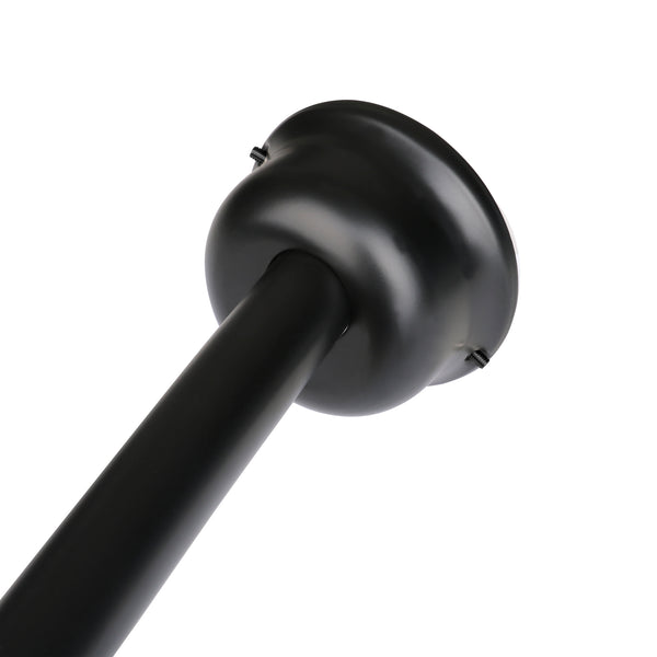 Utopia Alley CR2BK Aluminum Rustproof Wall Mounted Single Curved Shower Rod, adjustable from 45" to 72" Wide, Black