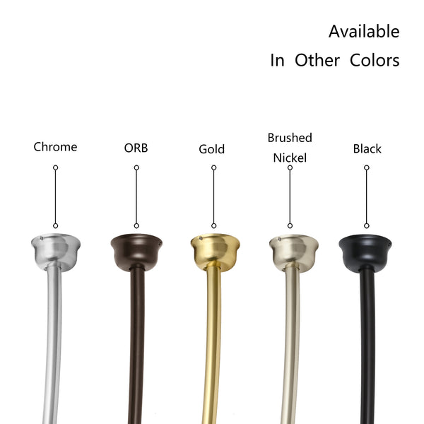 Utopia Alley CR2RB Aluminum Rustproof Wall Mounted Single Curved Shower Rod, adjustable from 45" to 72" Wide, Oil Rubbed Bronze