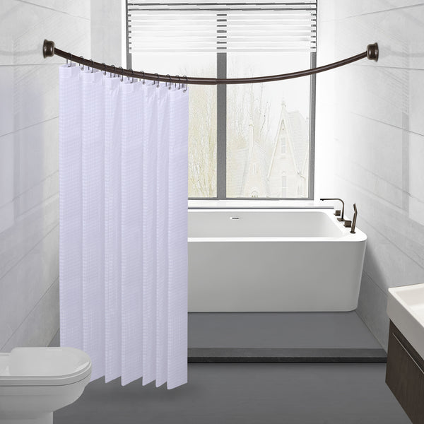 Utopia Alley CR2RB Aluminum Rustproof Wall Mounted Single Curved Shower Rod, adjustable from 45" to 72" Wide, Oil Rubbed Bronze