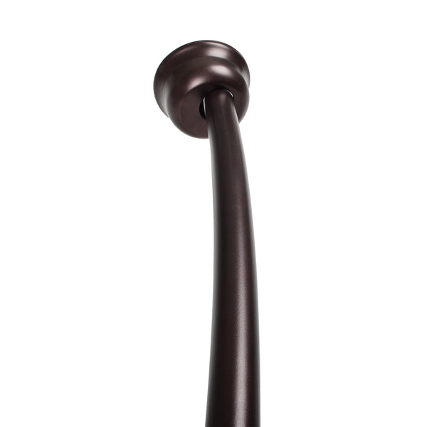 Utopia Alley CR2RB Aluminum Rustproof Wall Mounted Single Curved Shower Rod, adjustable from 45" to 72" Wide, Oil Rubbed Bronze