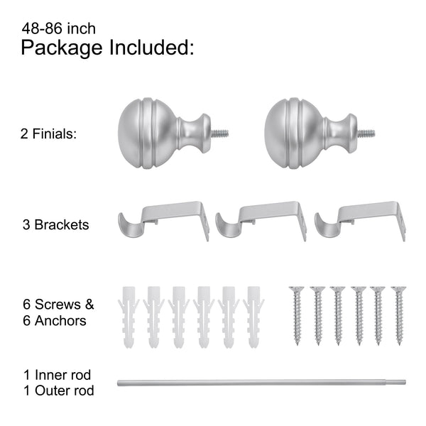 Utopia Alley D14 curtain rod multipack