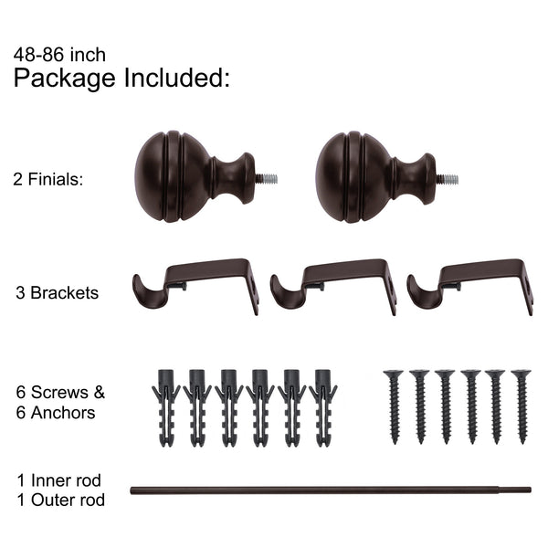 Utopia Alley D14 curtain rod multipack