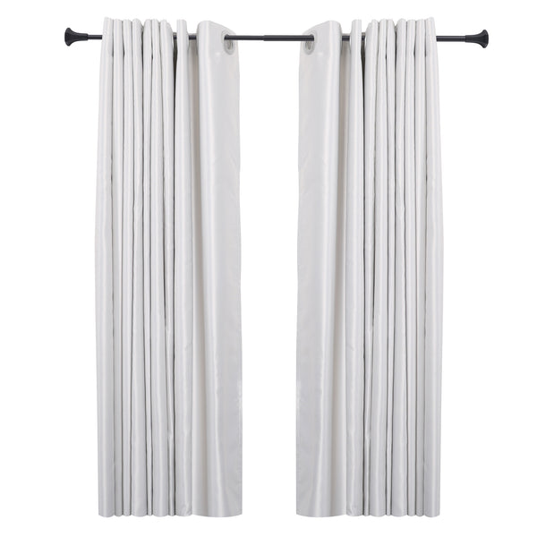 Utopia Alley D17XX 3/4" Diameter Adjustable Heavy-Duty Decorative Curtain Rod with Ornate Endcaps for Indoor Outdoor Use, Fits Living Room, Bedroom, Kitchen & Patio, Matte Black